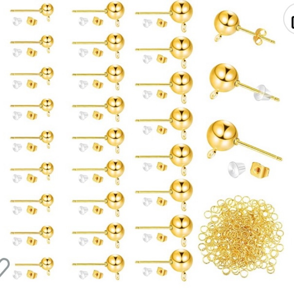 Gold Fashion Jewelry Earring Making Set (100 pc)
